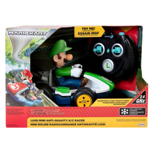 Coche Mini RC Racer Luigi Mario Kart Nintendo radio control Tamaño: 20cm. Puedes dirigirlo hacia todas direcciones: hacia atrás, hacia delante y a los lados. ref0431
