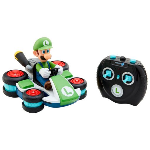 Coche Mini RC Racer Luigi Mario Kart Nintendo radio control Tamaño: 20cm. Puedes dirigirlo hacia todas direcciones: hacia atrás, hacia delante y a los lados. ref0431 - Imagen 2