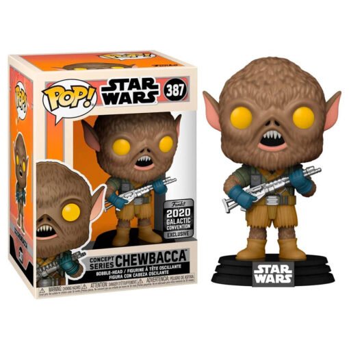 Figura POP Star Wars Chewbacca Exclusive 2020 Galactic Convention Exclusive. Figura vinilo Funko POP de 9cm en caja regalo con ventana. ref0313
