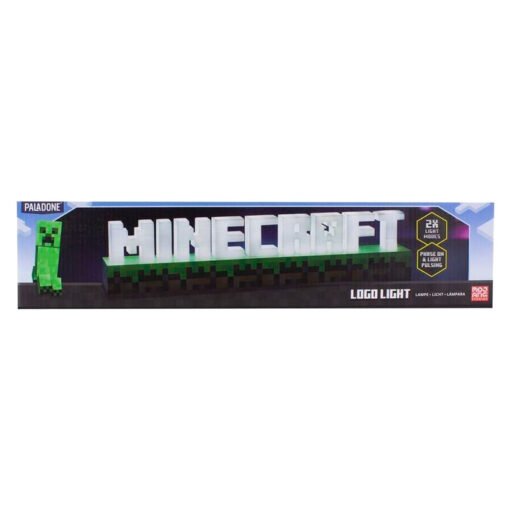Lampara logo Minecraft Tamaño: 41,2x8,5cm. PVC. Funciona con cable USB o 3 pilas AAA en caso de querer utilizarla de manera portátil. ref0472 - Imagen 2