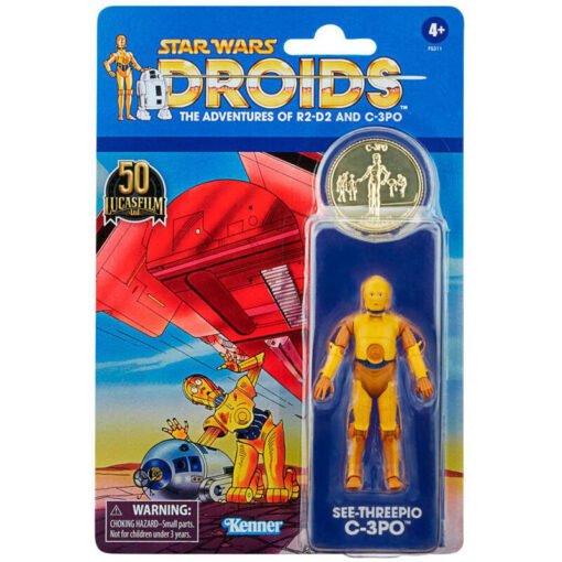 Figura C3-PO Star Wars Droids Vintage Star Wars Vintage 10cm REF0257 - Imagen 3