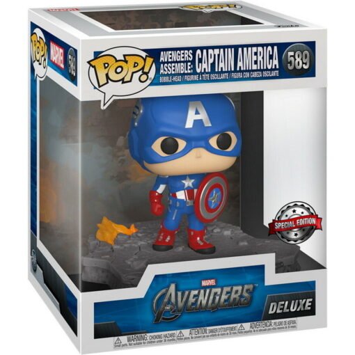 Figura POP Marvel Avengers Captain America Assemble Exclusive Ref0088
