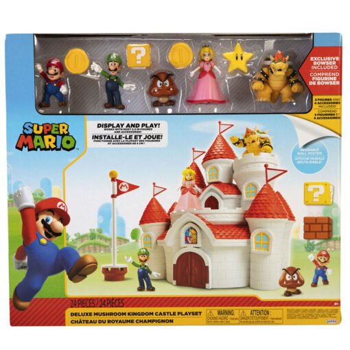 Playset Castillo Deluxe Reino Champiñon Super Mario Bros Contiene: 24 piezas. ref0544