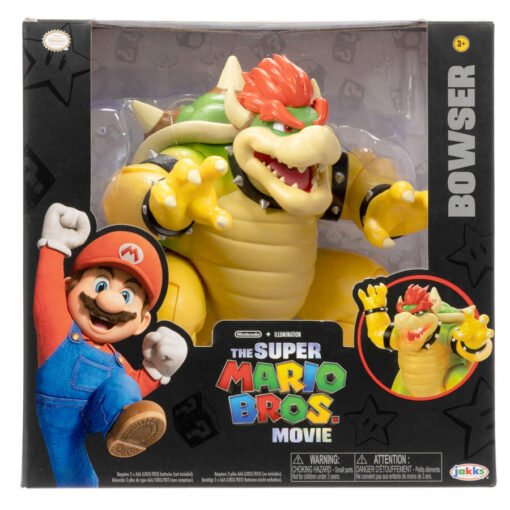 Figura Bowser La Película Super Mario Bros 17,5cm Tamaño: 17,5cm. Figura articulada. Efecto de fuego por la boca. ref0546