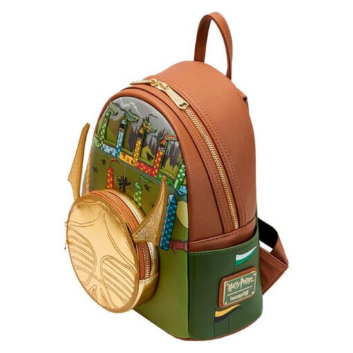 Mochila Snitch Dorada Harry Potter Loungefly 26cm Tamaño: 20,62x27,5x10cm. 0236