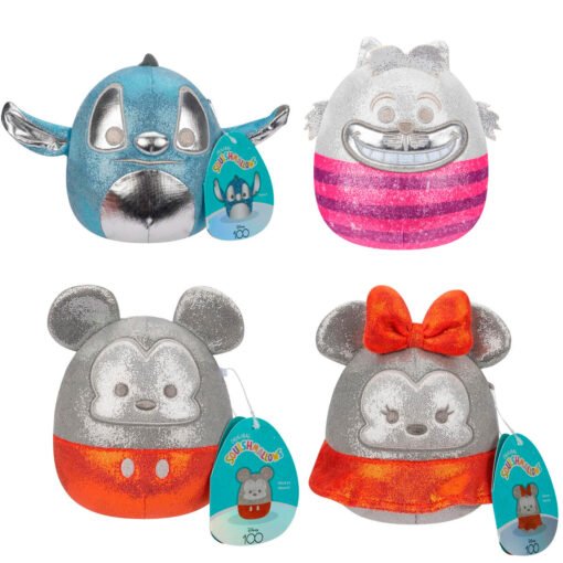 Blister 4 peluches 100th Anniversary Disney Squishmallows 12cm Ref0353