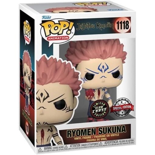 Figura POP Jujutsu Kaisen Ryomen Sukuna Exclusive Chase Figura vinilo Funko POP de 9cm en caja regalo con ventana. ref0133