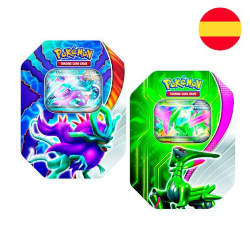 Lata juego cartas coleccionables SV6 Pokemon Español surtido Idioma: Español. Edad: +6 años. 4 paquetes de refuerzo Pokémon TCG 1 carta promocional ref0476
