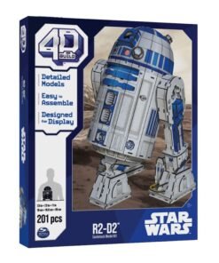 Puzzle 3D R2-D2 Star Wars 4D Build. Tamaño: 21,6x4,1x26,7cm. Edad: +12 años. 201 piezas REF0249