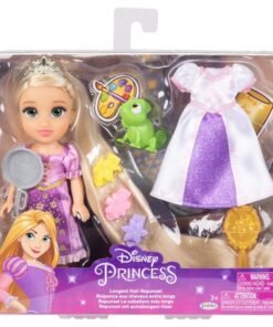 Muñeca Rapunzel Disney 15cm Tamaño: 15cm. Muñeca articulada. Contiene accesorios. ref0428