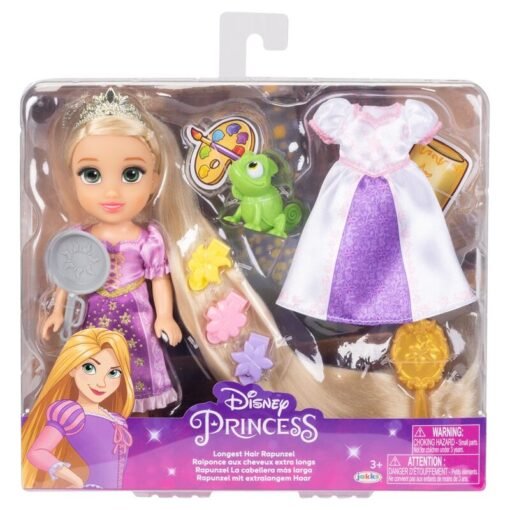 Muñeca Rapunzel Disney 15cm Tamaño: 15cm. Muñeca articulada. Contiene accesorios. ref0428