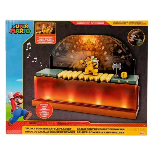 Playset Batalla contra Bowser Deluxe Super Mario Bros Tamaño figura: 6,25cm. ref0542
