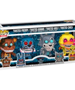 Blister 4 figuras POP Five Nights at Freddys Exclusive Twisted Freddy, Twisted Bonnie, Twisted Wolf, Twisted Chica. ref0562
