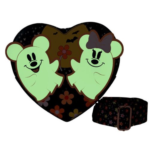 Bolso bandolera Floral Ghost Mickey & Minnie Disney Loungefly REF0385 - Imagen 2
