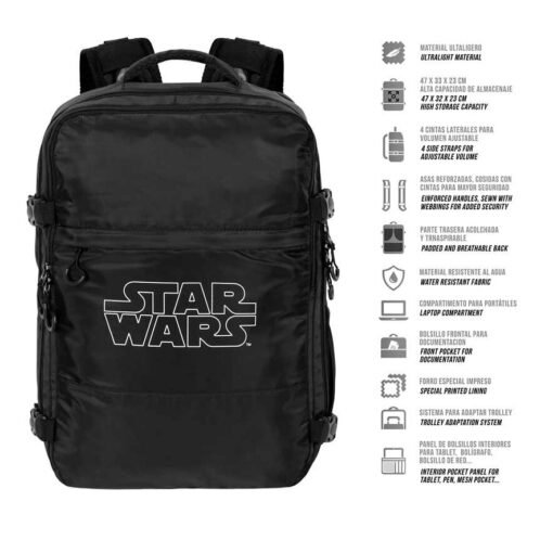 Mochila Logo Star Wars 49cm Tamaño: 49x35x20cm. ref0308 - Imagen 2