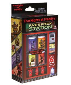 Figura Fazs Fizzy Station Five Nights at Freddys Freddy Contiene 3 figuras + 1 exclusiva. 1 carta colección aleatoria, 1 base, 1 adhesivo aleatorio 20 modelos. ref0555