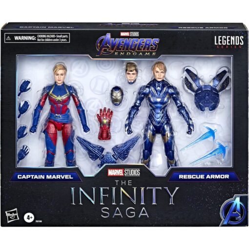 Blister 2 figuras Captain Marvel & Rescue Armor The Infinity Saga Endgame Los Vengadores Avengers Marvel 15cm Ref0094