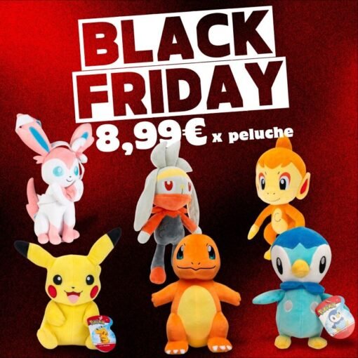 Pack oferta peluches Pokemon más informaciónMás informaciónrecomendarRecomendar 1x 889933952316 Peluche Pikachu Pokemon 20cm 1x 889933978712 Peluche Piplup Pokemon 20cm 1x 3701405805807 Peluche Charmander Pokemon 26cm 1x 191726426059 Peluche Chimchar Pokemon 20cm 1x 191726401520 Peluche Silveon Pokemon 20cm 1x 191726412571 Peluche Raboot Pokemon 30cm ref0482