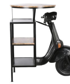 MESA HIERRO MANGO 116X72X110 MOTO DESGASTADO NEGRO MB-211334 Disponible ref13109