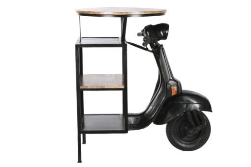 MESA HIERRO MANGO 116X72X110 MOTO DESGASTADO NEGRO MB-211334 Disponible ref13109