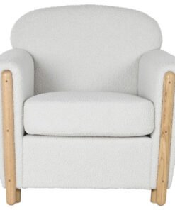 SILLON POLIESTER MADERA 81X78X82 BUCLE BLANCO MB-217365 Disponible Ref 13336