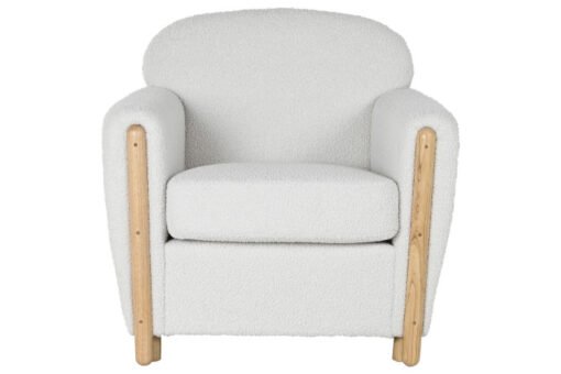SILLON POLIESTER MADERA 81X78X82 BUCLE BLANCO MB-217365 Disponible Ref 13336