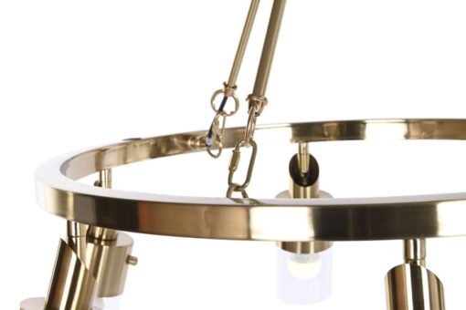 LAMPARA TECHO METAL CRISTAL 66X66X60 DORADO LA-206014 Disponible Ref 13525 - Imagen 2