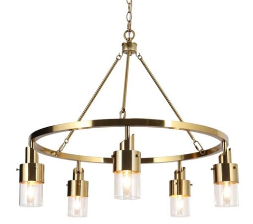 LAMPARA TECHO METAL CRISTAL 66X66X60 DORADO LA-206014 Disponible Ref 13525