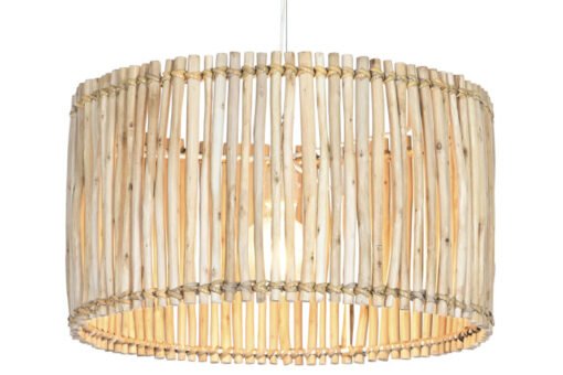 LAMPARA TECHO EUCALIPTO 50X50X28 TRONCOS NATURAL LA-208906 Disponible REF13519