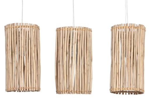 LAMPARA TECHO EUCALIPTO 20X20X40 TRONCOS BLANCO LA-208907 Disponible REF13518 - Imagen 6