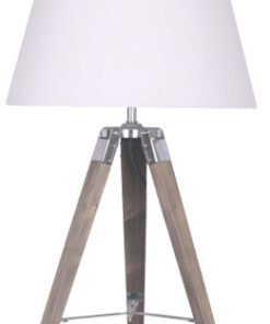 LAMPARA SOBREMESA MADERA ALGODON 36X36X60 TRIPODE LA-214391 Disponible ref13578