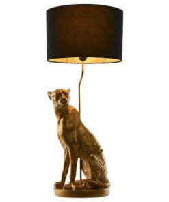 LAMPARA SOBREMESA RESINA 33X33X78,5 LEOPARDO LA-214659 Disponible ref13572