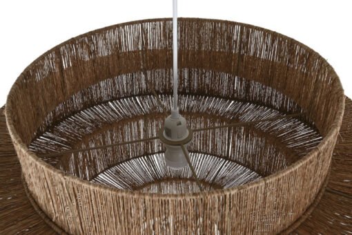 LAMPARA TECHO YUTE METAL 70X70X47 NATURAL MARRON LA-214695 Disponible Ref 13499 - Imagen 4