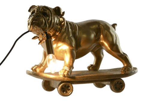 LAMPARA SOBREMESA RESINA 45X23X34 BULLDOG DORADO LA-215933 Disponible ref13569 - Imagen 5