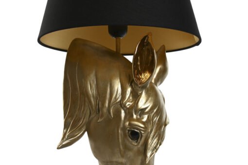 LAMPARA SOBREMESA RESINA 30X30X59 CABALLO DORADO LA-215934 Disponible ref13568 - Imagen 3