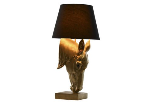 LAMPARA SOBREMESA RESINA 30X30X59 CABALLO DORADO LA-215934 Disponible ref13568