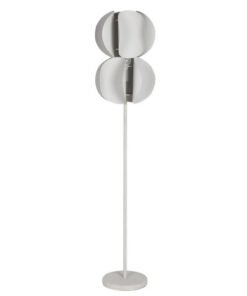 LAMPARA PIE METAL 30X30X151 RUGOSO BLANCO LA-216288 Disponible Ref 13535