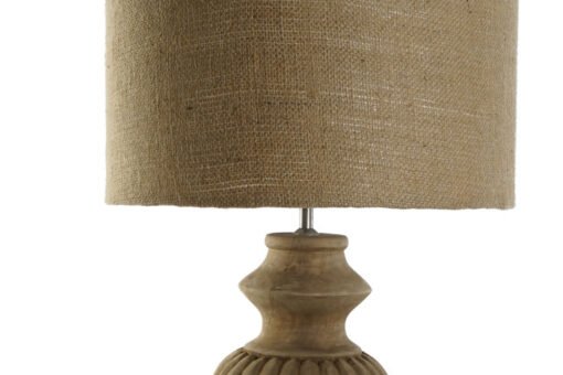 LAMPARA SOBREMESA MADERA YUTE 44X44X91 TALLADO LA-216577 Disponible Ref 13563 - Imagen 3