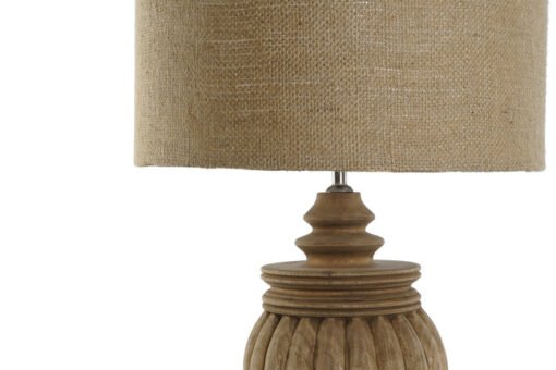 LAMPARA SOBREMESA MADERA YUTE 41X41X76 TALLADO LA-216578 Disponible Ref 13562 - Imagen 3