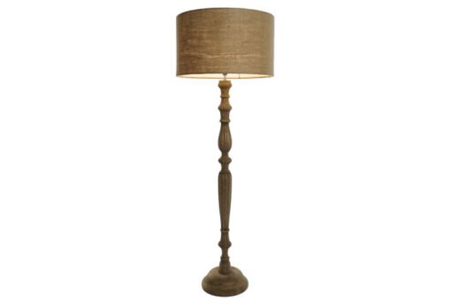 LAMPARA PIE MADERA YUTE 60X60X180 TALLADO NATURAL LA-216579 Disponible Ref 13534 - Imagen 6