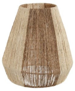 PANTALLA YUTE METAL 30X30X31 NATURAL LA-217469 Disponible Ref 13492