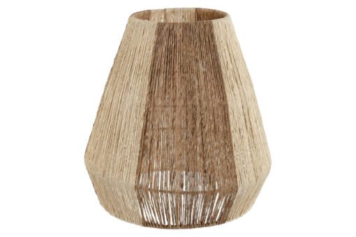 PANTALLA YUTE METAL 30X30X31 NATURAL LA-217469 Disponible Ref 13492
