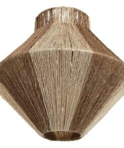 PANTALLA YUTE METAL 38X38X36 NATURAL LA-217470 Disponible Ref 13491