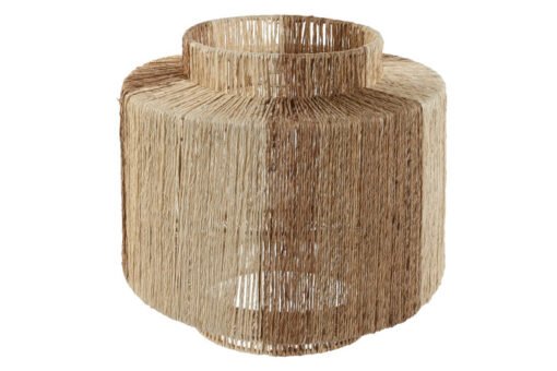 PANTALLA YUTE METAL 30X30X29 NATURAL LA-217471 Disponible Ref 13490