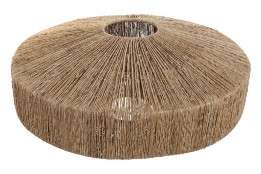 PANTALLA YUTE METAL 51X51X20 NATURAL LA-217473 Disponible ref13487