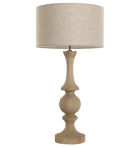LAMPARA SOBREMESA MANGO ALGODON 40X40X78 NATURAL LA-217667 Disponible Ref 13561