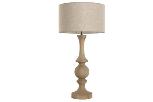 LAMPARA SOBREMESA MANGO ALGODON 40X40X78 NATURAL LA-217667 Disponible Ref 13561