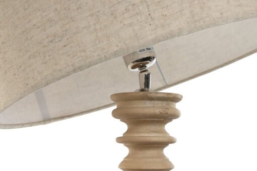 LAMPARA SOBREMESA MANGO ALGODON 40X40X60 NATURAL LA-217668 Disponible ref13560 - Imagen 3