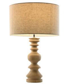 LAMPARA SOBREMESA MANGO ALGODON 40X40X60 NATURAL LA-217668 Disponible ref13560