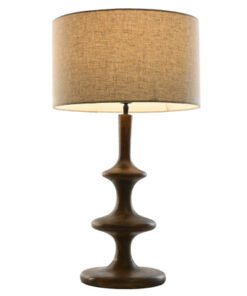 LAMPARA SOBREMESA MANGO ALGODON 40X40X70 MARRON LA-217672 Disponible 13559